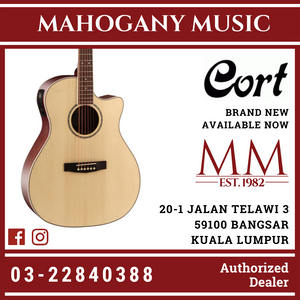 Cort GA-MEDX-OP Open Pore Natural Acoustic Guitar