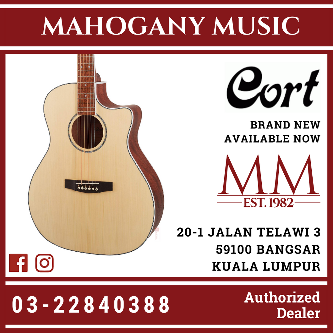 Cort GA-MEDX Acoustic Guitar W/EQ W/Bag
