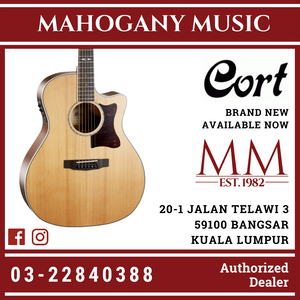 Cort GA5FBW Natural Satin Grand Regal Acoustic Guitar
