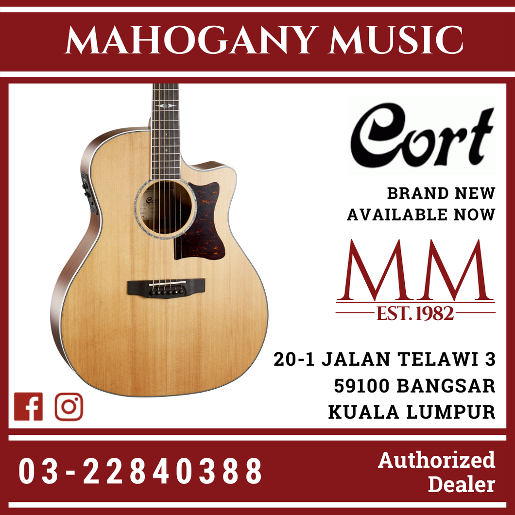 Cort GA5FCB-NAT Cocobolo Grand Regal Acoustic Guitar