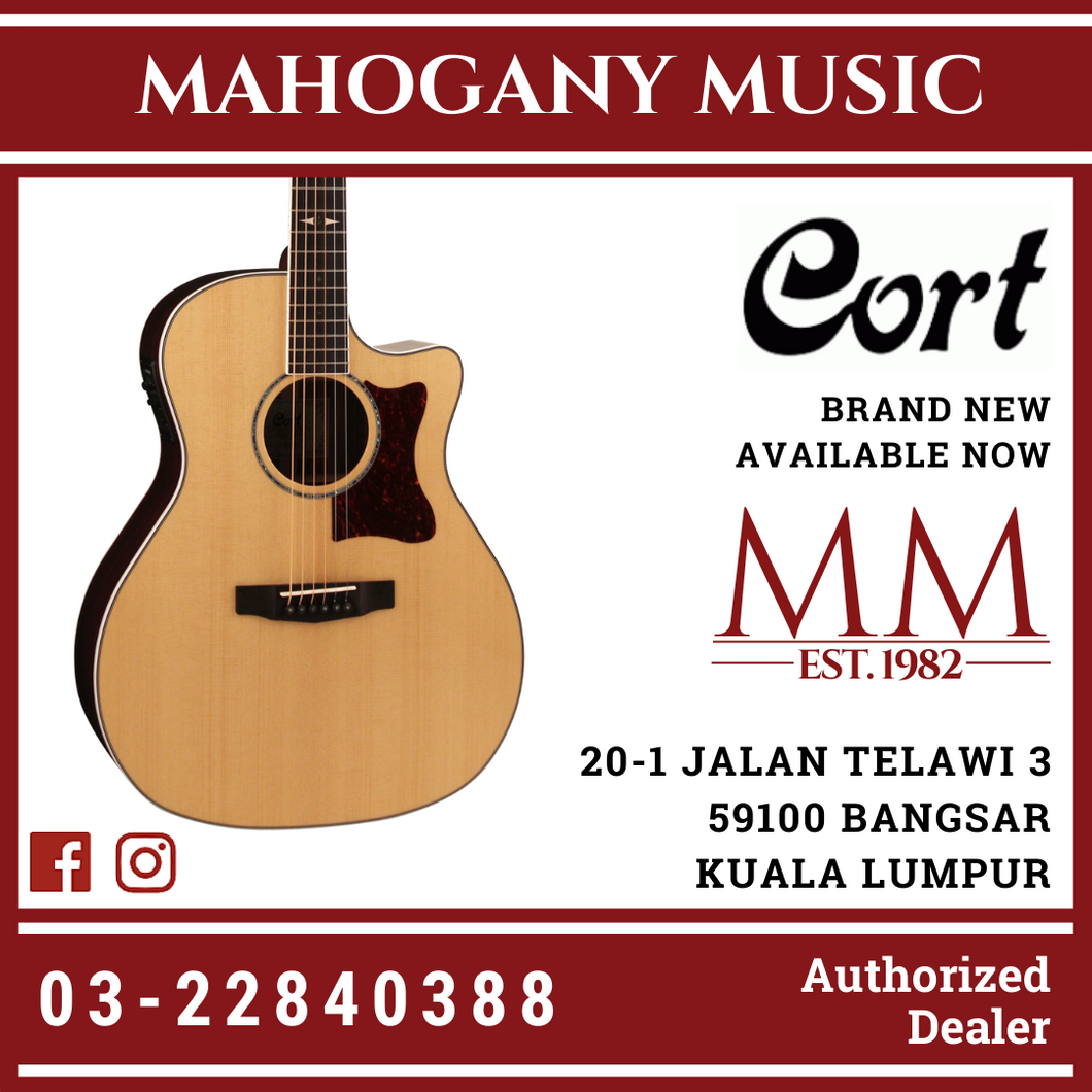 Cort GA5FPF Natural Grand Regal Acoustic Guitar