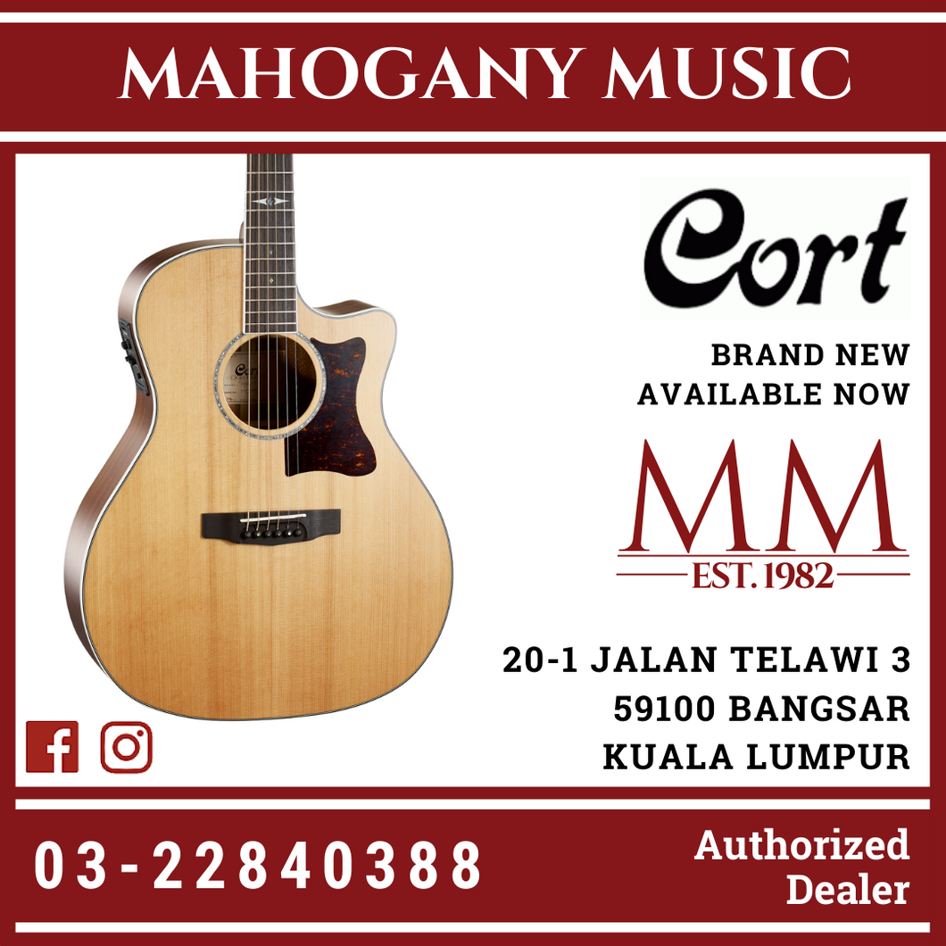 Cort GA5ZR-NAT Grand Regal Acoustic Guitarw/Bag