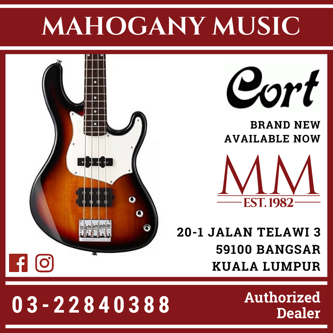 Cort GB-34A 3 Tone Sunburst Bass Guitar