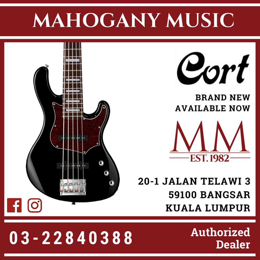 Cort GB-35J Black 5 String Bass