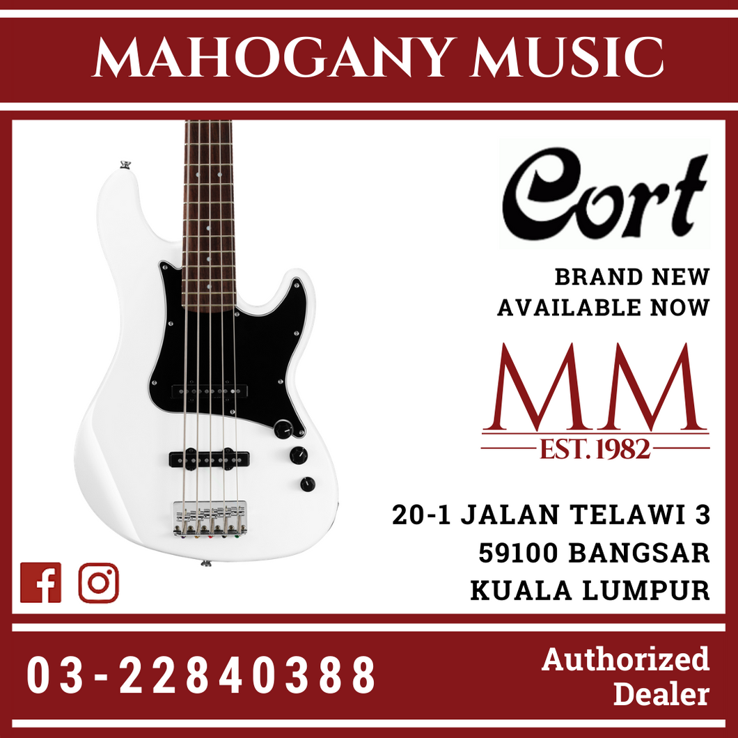 Cort GB-55JJ Olympic White Electric Bass