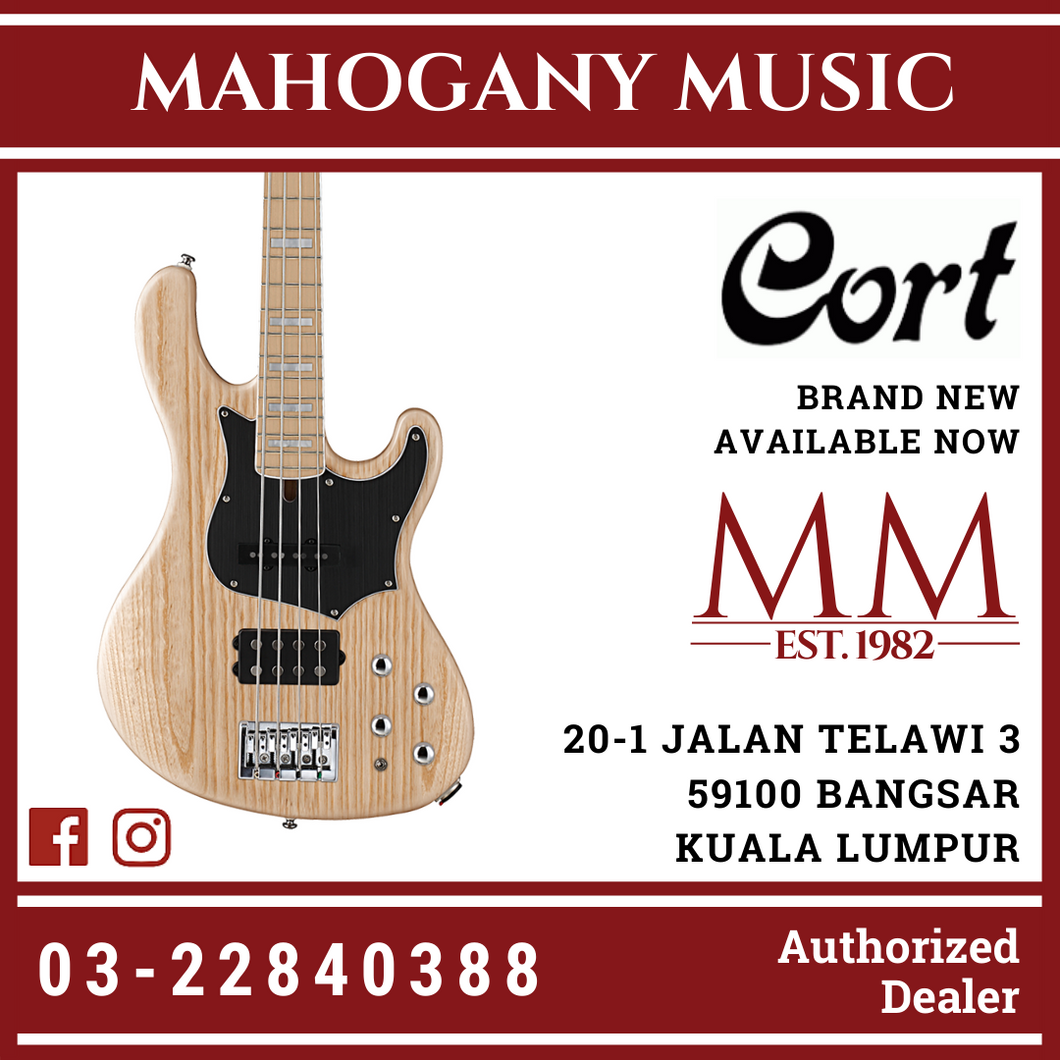 Cort GB-74 Open Pore Natural Bass Guitar