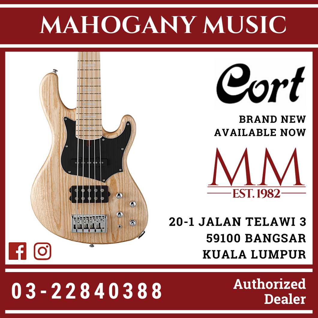 Cort GB-75 Open Pore Natural Bass Guitar