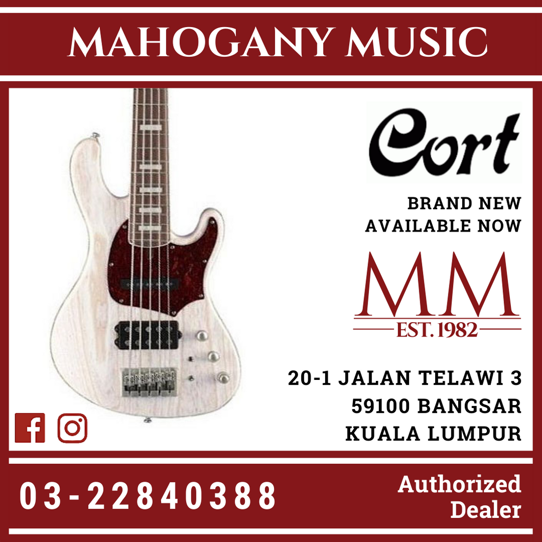 Cort GB-75 White Blonde Bass Guitar