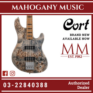 Cort GB-Modern 4 Open Pore Charcoal Grey Electric Bass W/Hardcase