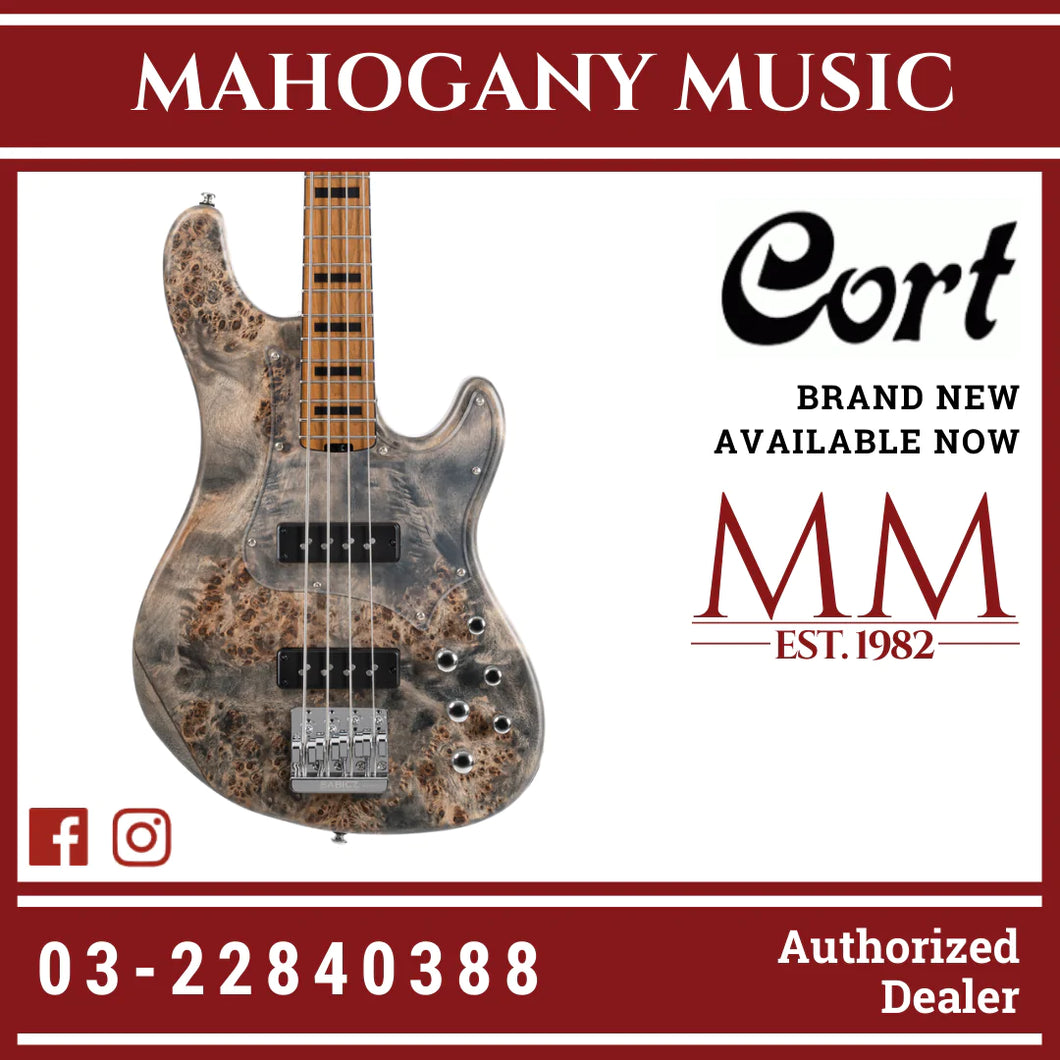 Cort GB-Modern 4 Open Pore Charcoal Grey Electric Bass W/Hardcase