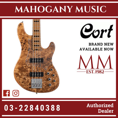 Cort GB-Modern 4 Open Pore Vintage Natural Electric Bass W/Hardcase