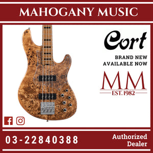 Cort GB-Modern 4 Open Pore Vintage Natural Electric Bass W/Hardcase