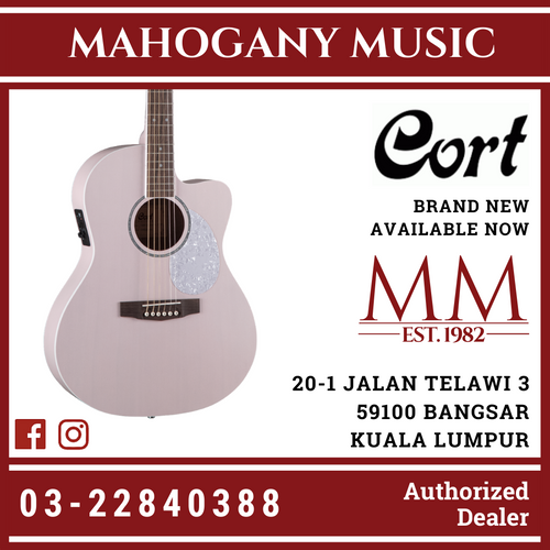 Cort Jade Classic Pastel Pink Open Pore Acoustic Guitar