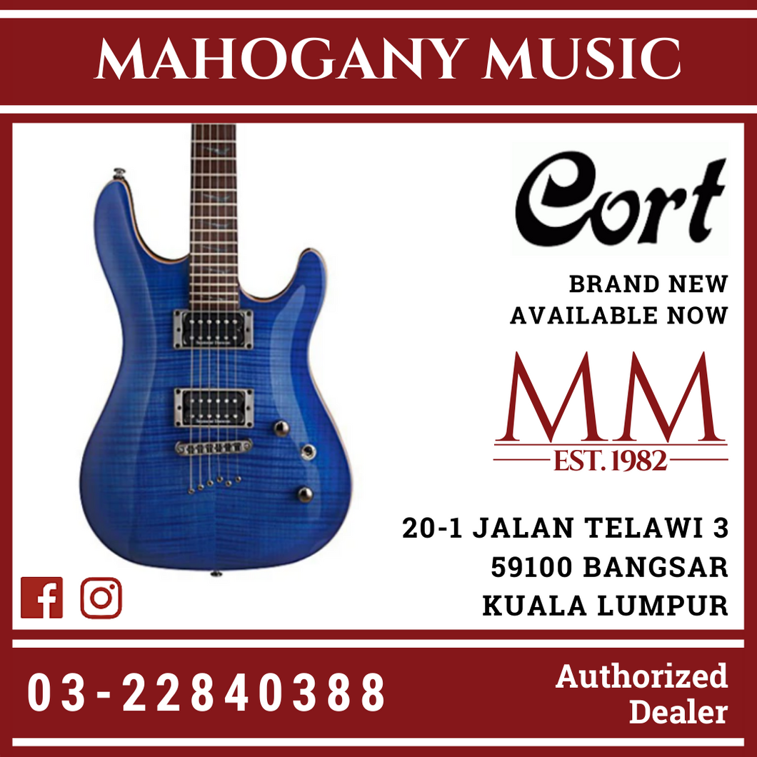 Cort KX-Custom Bright Blue Electric Guitar