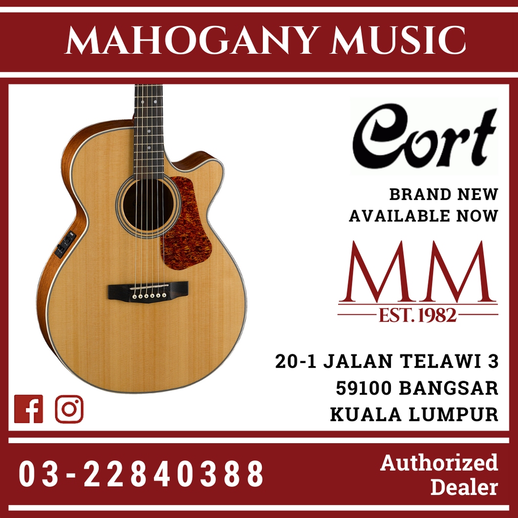 Cort L-100F EQ Natural Satin Acoustic Guitar