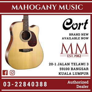 Cort MR-600FMH EQ Natural Satin Solid Top Acoustic Guitar