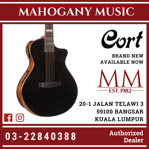 Cort Modern Black Limited Edition Acoustic Guitar W/Hardcase