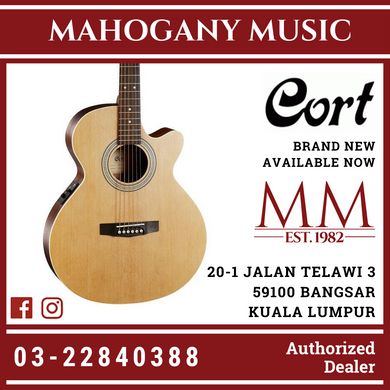 Cort SFX-ME Left Handed Open Pore Natural Acoustic Guitar W/Bag