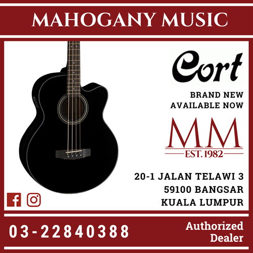 Cort SJB-5FB Black Acoustic Bass Guitar