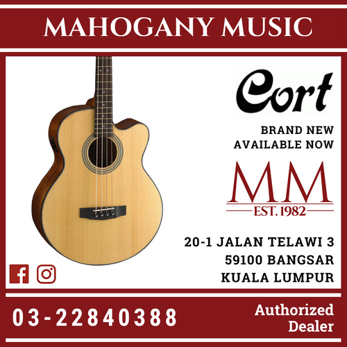 Cort SJB-5FB Natural Satin Acoustic Bass Guitar