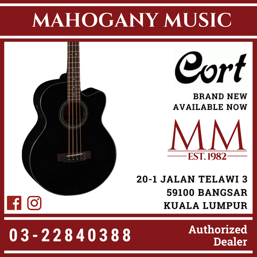 Cort SJB-5F Black Acoustic Bass Guitar