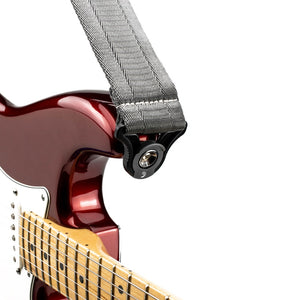 D’Addario 50BAL09 Auto Lock Nylon Woven Guitar Strap, Metal Grey
