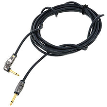 D’Addario PW-AGRA-10 Circuit Breaker Instrument Cable, Straight to Right-Angle with Momentary Switch, 10 ft.