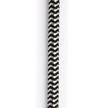D’Addario PW-BG-15BG Custom Series Braided Instrument Cables, Black/Grey, 15 ft