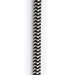 D’Addario PW-BG-15BG Custom Series Braided Instrument Cables, Black/Grey, 15 ft