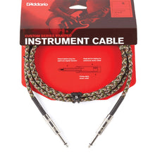 D’Addario PW-BG-15CF Custom Series Braided Instrument Cables, Camouflage, 15ft