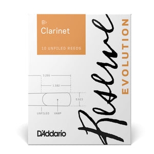 D’Addario DCE10355 Reserve Evolution Bb Clarinet Reeds, Strength 3.5+, 10-Pack