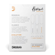 D’Addario DCE10355 Reserve Evolution Bb Clarinet Reeds, Strength 3.5+, 10-Pack