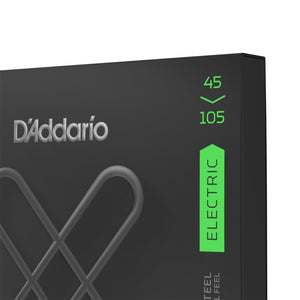 D’Addario XTB45105 XT Nickel Plated Steel Coated Electric Bass Strings, Regular Light Top/Medium Bottom, Long Scale, 45-105 Gauge