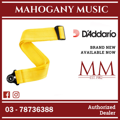 D’Addario 50BAL07 Auto Lock Nylon Woven Guitar Strap, Mellow Yellow