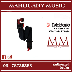 D'Addario 50CT00-RLVM Cotton Guitar Strap, W/Red Pad Lock