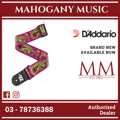 D’Addario 50JS14 Joe Satriani Woven Guitar Strap, Paisley Purple