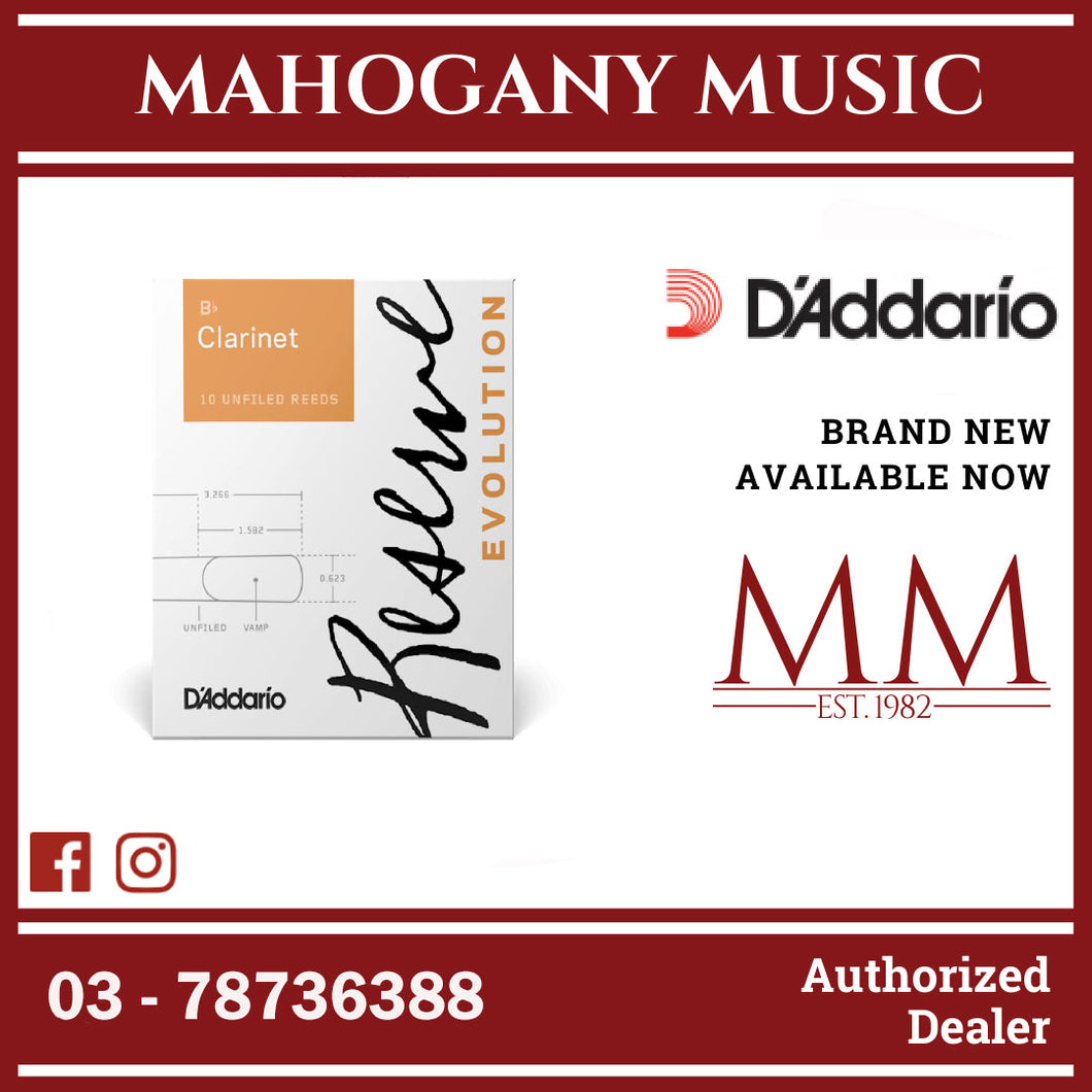 D’Addario DCE1025 Reserve Evolution Bb Clarinet Reeds, Strength 2.5, 10-Pack
