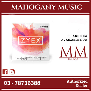 D'Addario DZ410 MM ZYEX Viola String Set, Medium Scale, Medium Tension