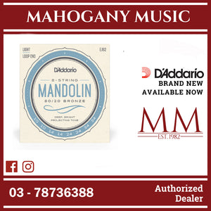 D'Addario EJ62 80/20 Bronze Mandolin Strings, Light, 10-34 Gauge