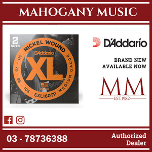 D’Addario EXL160TP XL Nickel Bass Strings, Medium Long Scale, 50-105 Gauge, 2-Pack