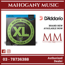 D’Addario EXL165-6 XL Nickel Wound 6-String Electric Bass Strings, Regular Light Top/Medium Bottom, Long Scale, 32-135 Gauge