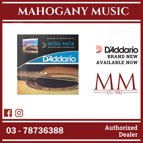 D'Addario EZ910 – EJ26 Ultra Pack EZ and EJ Bundle, Acoustic Guitar Strings Custom Light Gauge