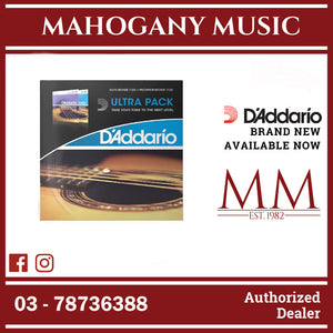 D'Addario EZ910 – EJ26 Ultra Pack EZ and EJ Bundle, Acoustic Guitar Strings Custom Light Gauge