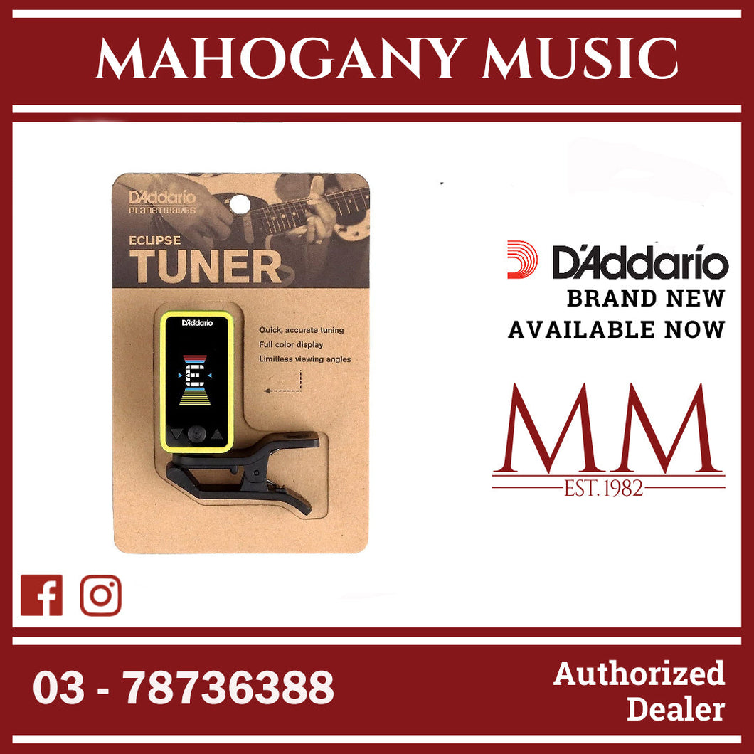 D'Addario Eclipse Headstock Tuner, Yellow