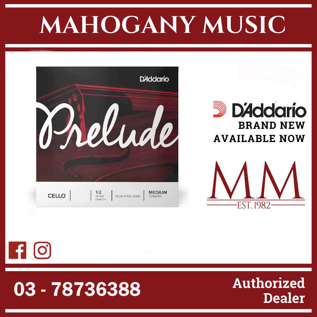 D'Addario J1011 1/2M Prelude Cello Single A String, 1/2 Scale, Medium Tension