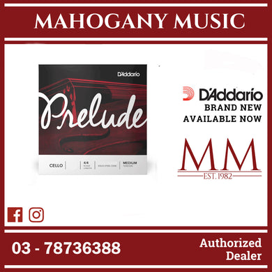 D'Addario J1012 4/4M Prelude Cello Single D String, 4/4 Scale, Medium Tension