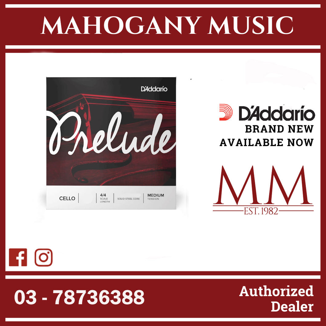 D'Addario J1012 4/4M Prelude Cello Single D String, 4/4 Scale, Medium Tension