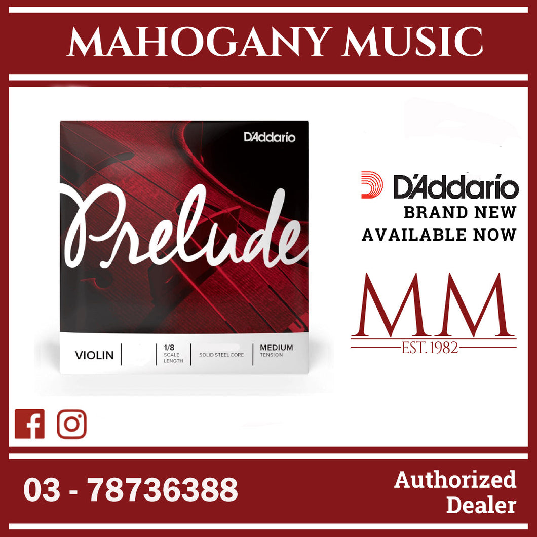 D'Addario J812 1/8M Prelude Violin Single A String, 1/8 Scale, Medium Tension