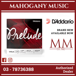 D’Addario J910 LM Prelude Viola String Set, Long Scale, Medium Tension