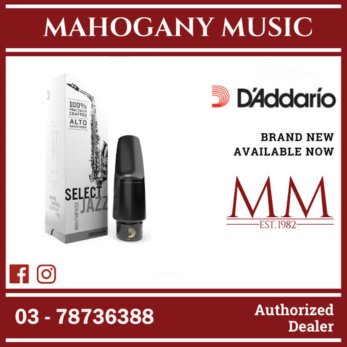 D’Addario MJS-D5M Select Jazz Alto Saxophone Mouthpieces, Medium Chamber, D5M